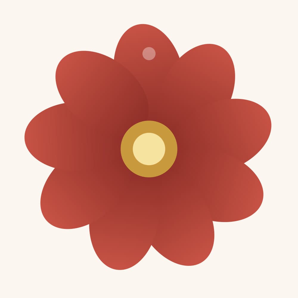 Crimson peony Chanhua silk flower brooch