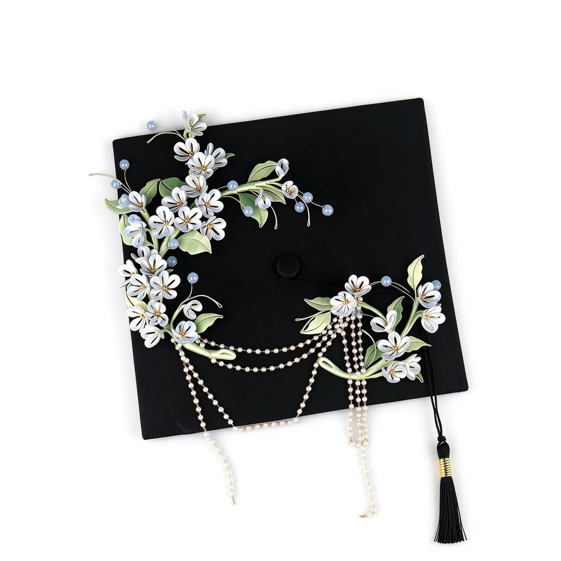 Chanhua graduation cap decoration on a white background