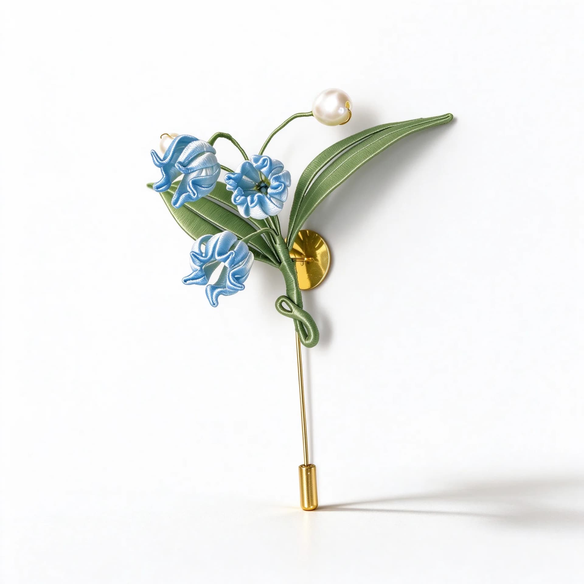 Chanhua lily of the valley brooch kit on a white background