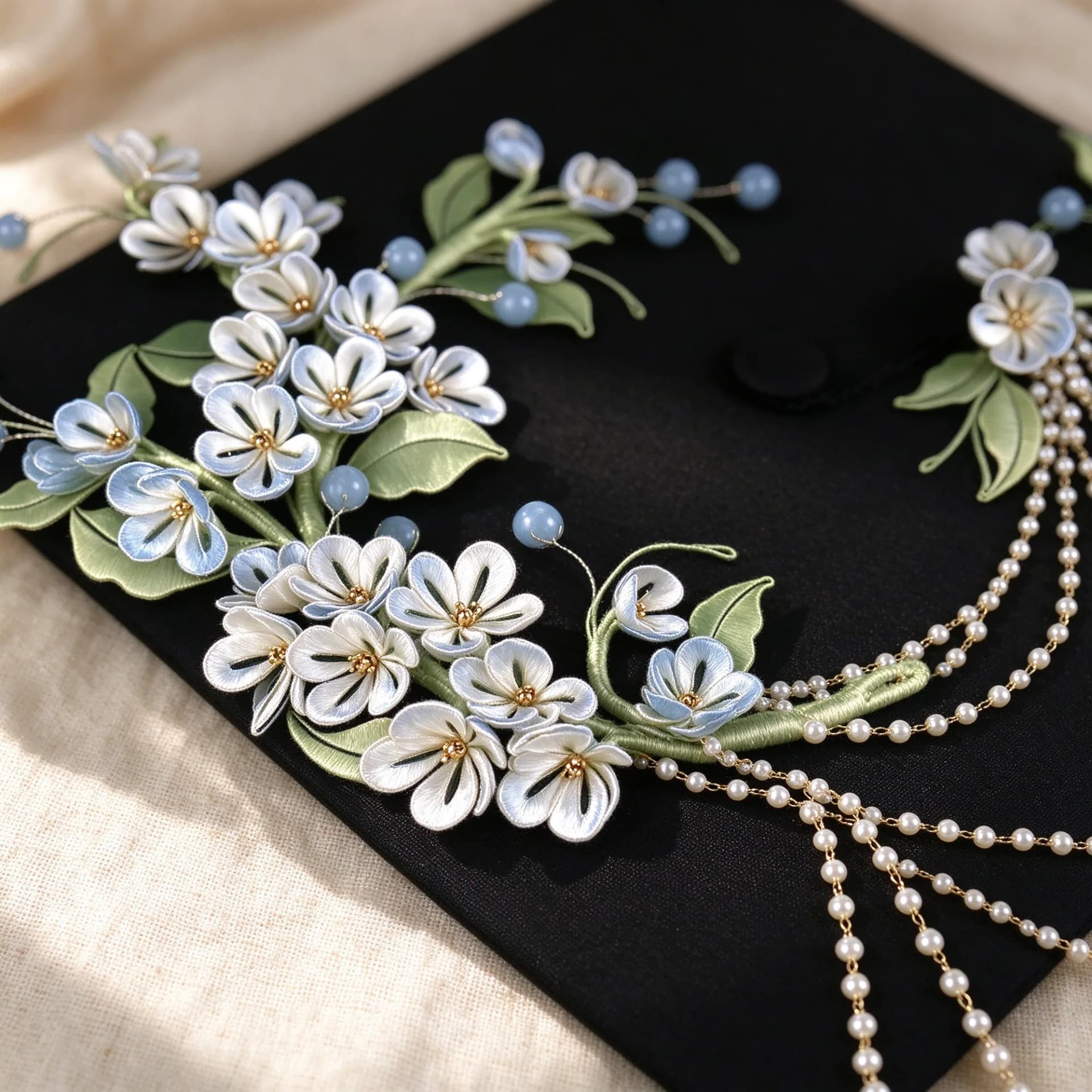 Close-up detail of the Chanhua graduation cap decoration